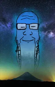 markiplier soyjak, /calm/, calm, mountain, night, sky