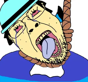 ack, crying, dandy's world, dave and bambi, death, glasses, hanging, noose, open mouth, rope