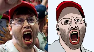 unknown, angry, baseball, clothes, ear, edit, glasses, hair, hands, hat