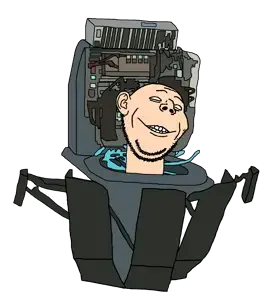 gapejak, gapealien, armor, ear, electricity, eyebrows, glitch skibidi toilet, happy, skibidi, skibidi toilet 29