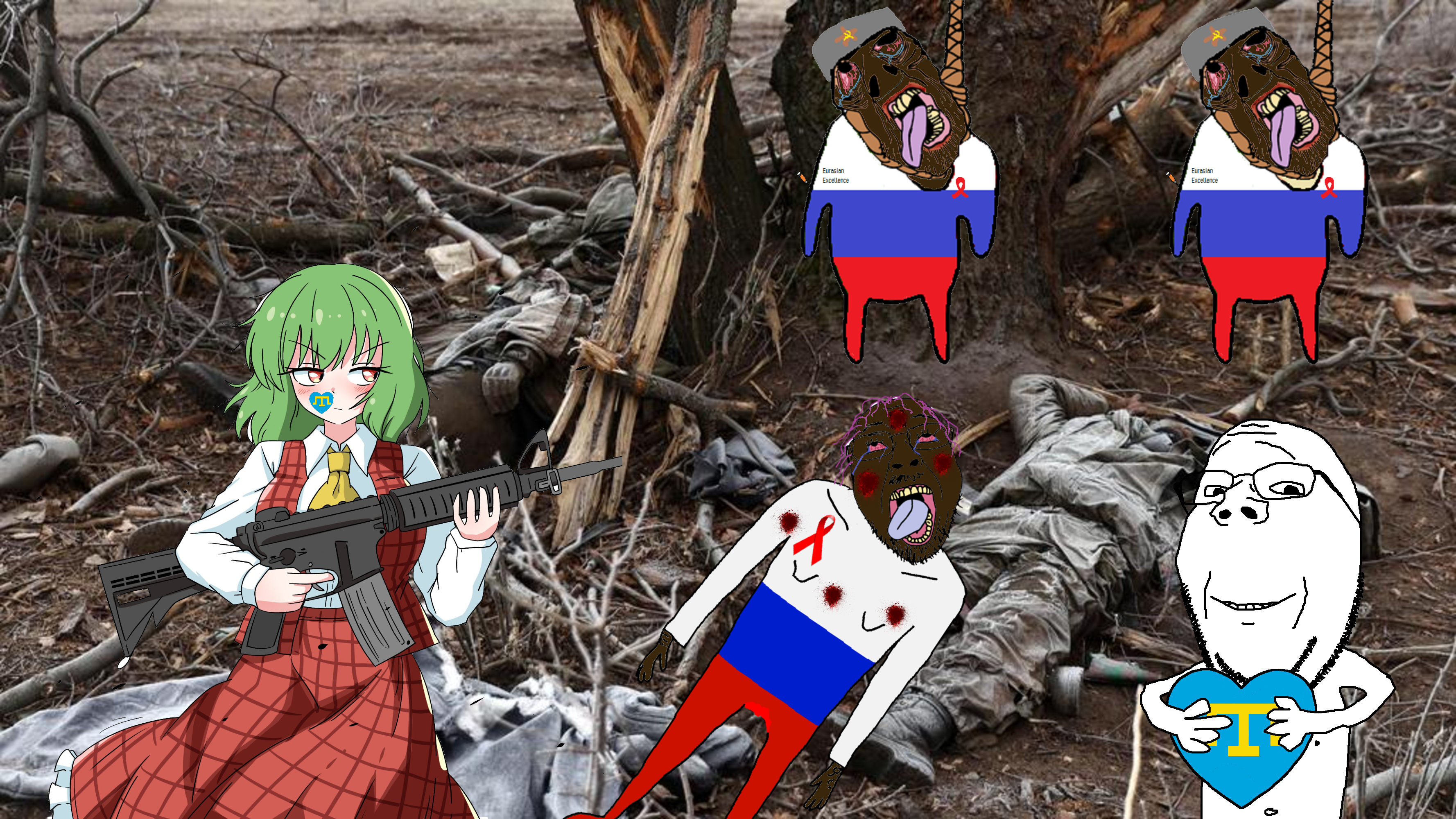 yuuka kazami, bernd, gapejak, brunetto, hanging troonjak, troonjak, 4soyjaks, ack, aids, anime