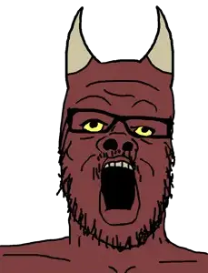a24 slowburn soyjak, a24, demon, horns, slowburn