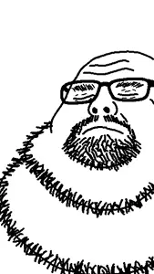 neckbeardjak, bald, closed eyes, closed mouth, fat, glasses, neckbeard, sleeping