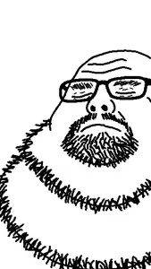 neckbeardjak, bald, closed eyes, closed mouth, fat, glasses, neckbeard, sleeping, transparent background