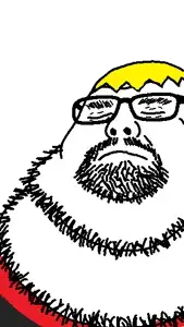 nate higgers, neckbeardjak, natejak, bald, blonde hair, closed eyes, closed mouth, fat, glasses, hair