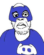 ilfjak, bald, big lips, blue shirt, clothes, discord, discord logo facial mark, glasses, lips, mask