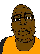 ilfjak, black skin, clothes, glasses, soyjak, stubble, tshirt