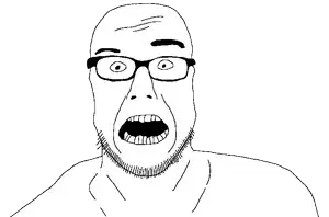 plusson, unknown, 1soyjak, bald, balding, beard, confused, eyebrows, eyes, face