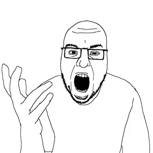 jaggot, angry, arm, bald, beard, hands, open mouth, screaming