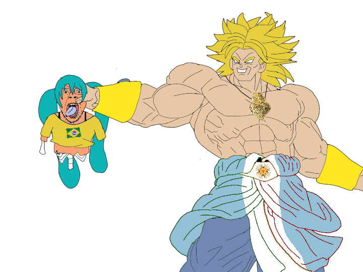 broly, hatsune miku, bernd, brolyjak, anime, anime girl, argentina, blonde hair, blue hair, brazil