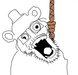 freddy fazbear, unknown, ack, glasses, hanging, rope, stubble, video game, five nights at freddy's
