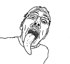 canadajak, unknown, screaming, skinny, tongue, uncolored skin