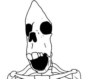 parrotjak, skeletonjak, bone, bones, glasses, retard, ribcage, skeleton, skull, soyjak